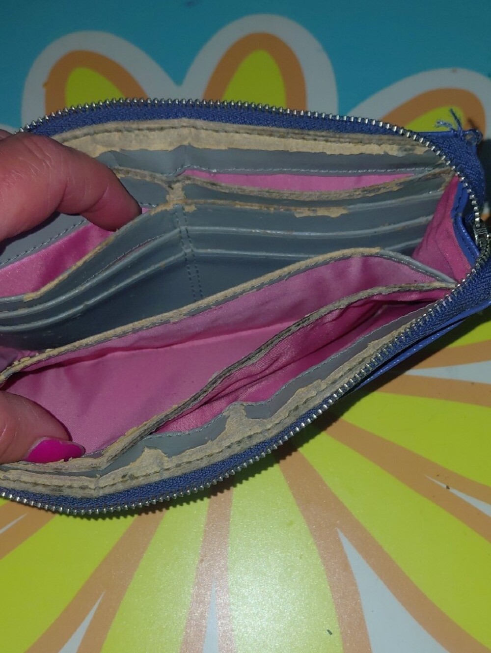 Coach Patent Leather Wristlet in Bright Blue - Picture 4 of 5